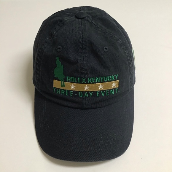Rolex Kentucky Grand Slam Hat 2017 Back Strap 3 Day Horse Riding Event Blue Grn - Picture 1 of 12